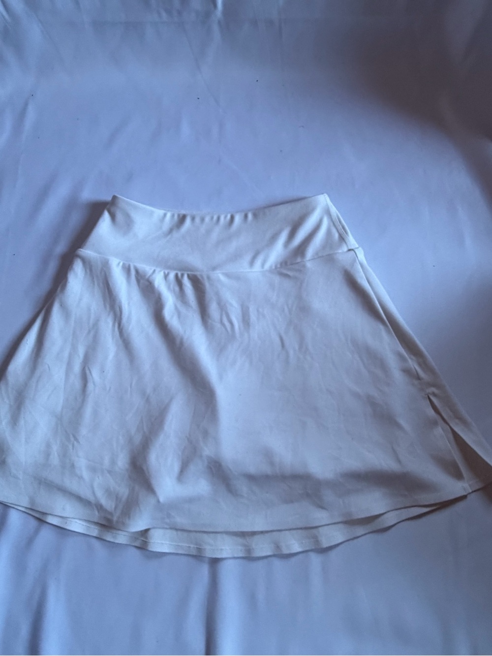 Uniqlo White Circle Skater Skirt